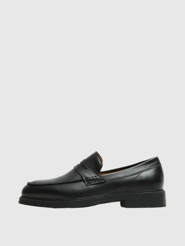 Sko>SELECTED LÆDER LOAFERS Black