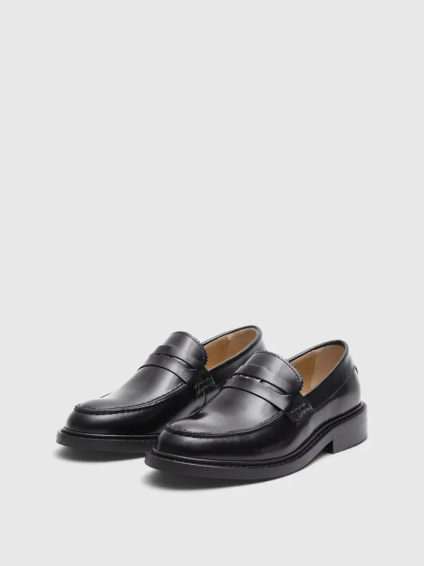 Sko>SELECTED LÆDER LOAFERS Black