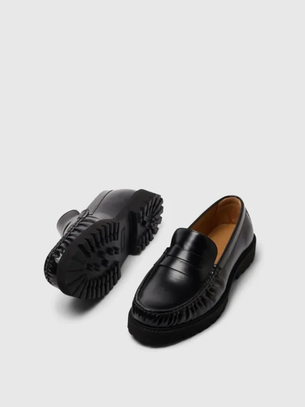 Sko>SELECTED LÆDER LOAFERS Black