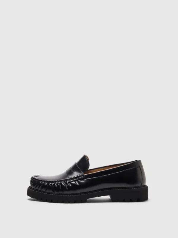 Sko>SELECTED LÆDER LOAFERS Black