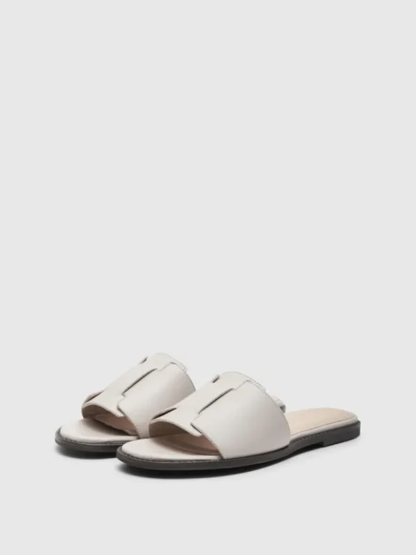Sko>SELECTED LÆDER SANDALER Beige