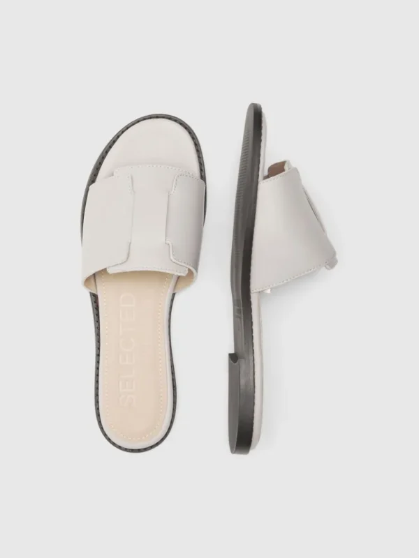 Sko>SELECTED LÆDER SANDALER Beige