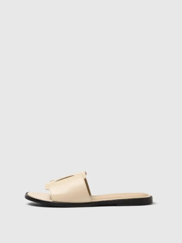 Sko>SELECTED LÆDER SANDALER Beige
