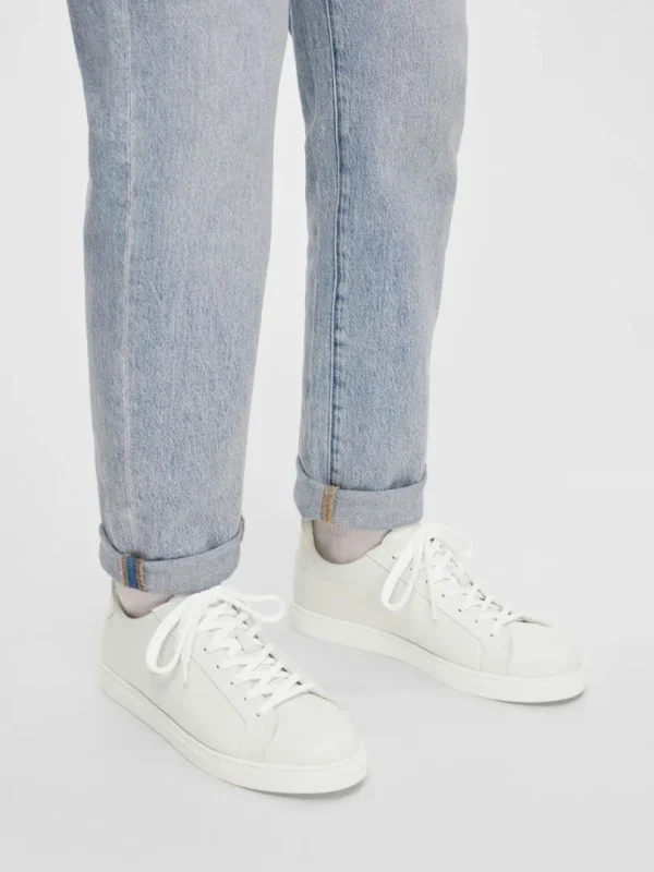 Sko>SELECTED LÆDER SNEAKERS White