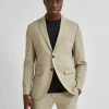 Jakkesæt & Blazers>SELECTED LET ENKELTRADET BLAZER Beige