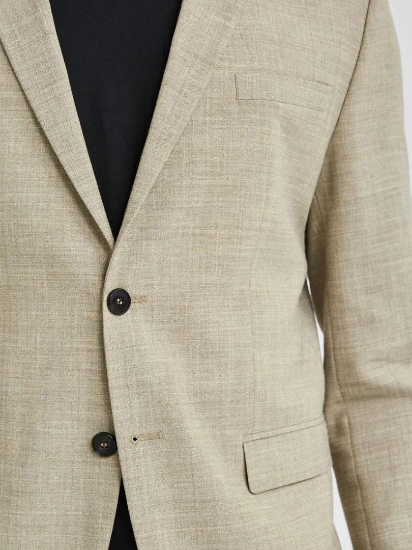 let_enkeltradet_blazer_4.webp Jakkesæt & Blazers>SELECTED LET ENKELTRADET BLAZER Beige