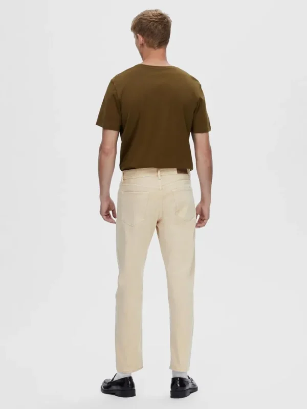 Jeans>SELECTED 196 LET VASK STRAIGHT FIT JEANS Beige