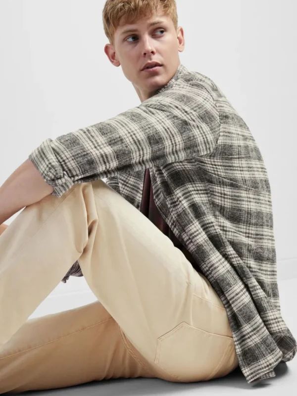 Jeans>SELECTED 196 LET VASK STRAIGHT FIT JEANS Beige