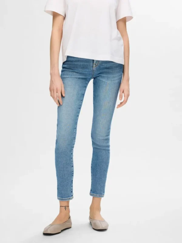 Jeans>SELECTED LIGHT WASH SKINNY FIT JEANS Blue