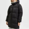 Overtøj>SELECTED LONGLINE RE:DOWN® DUNJAKKE Black