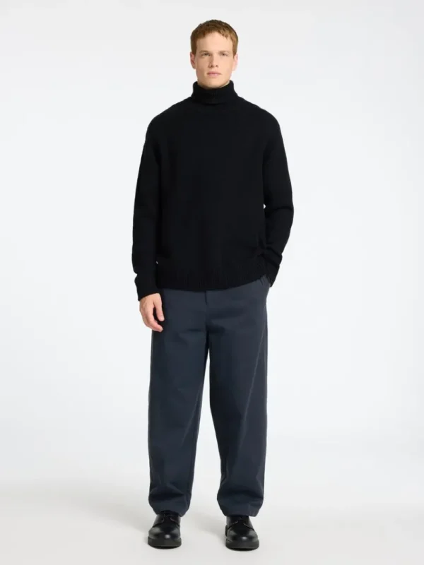 Bukser>SELECTED LOOSE BUKSER MED BARREL-FIT Blue