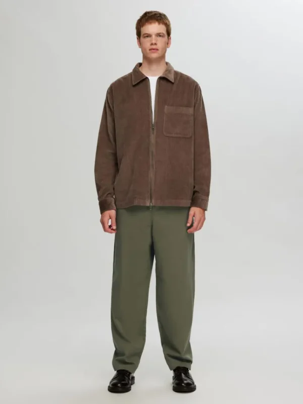 Bukser>SELECTED LOOSE BUKSER MED BARREL-FIT Green