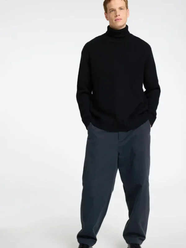 Bukser>SELECTED LOOSE BUKSER MED BARREL-FIT Blue