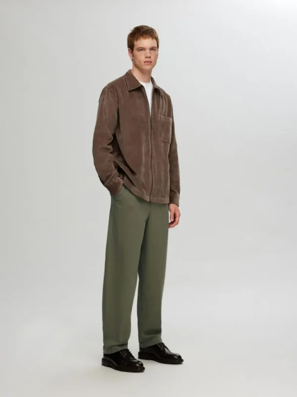 Bukser>SELECTED LOOSE BUKSER MED BARREL-FIT Green