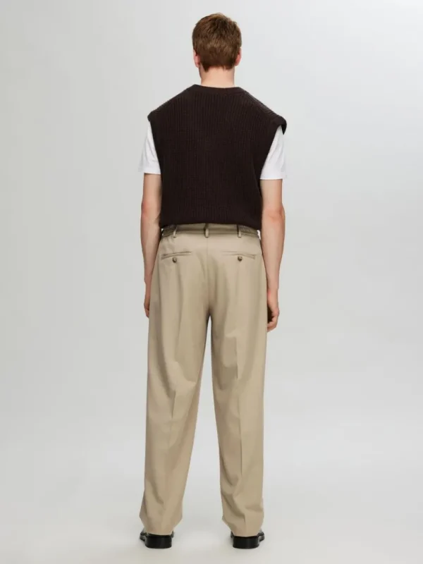 Bukser>SELECTED 220 LOOSE FIT BUKSER Beige