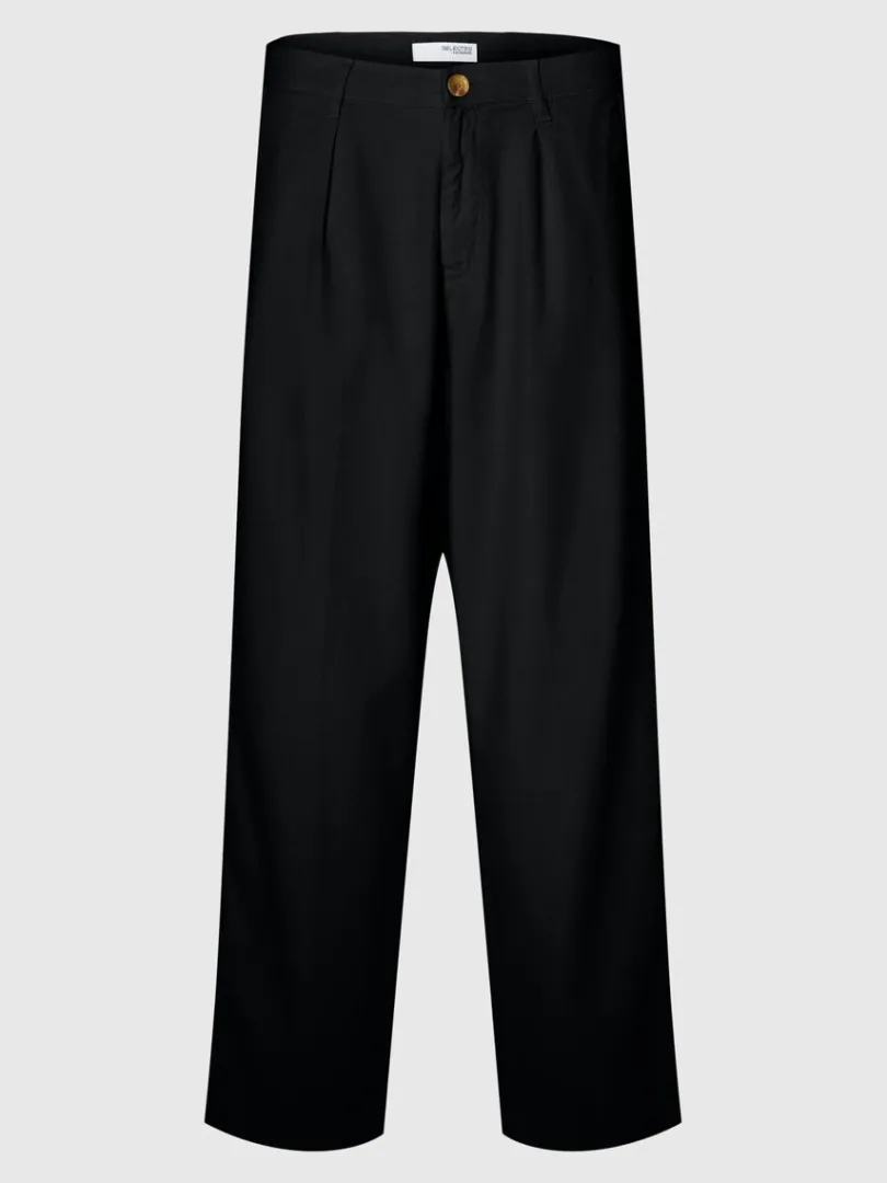 loose_fit_bukser_2-2.webp Bukser>SELECTED LOOSE FIT BUKSER Black