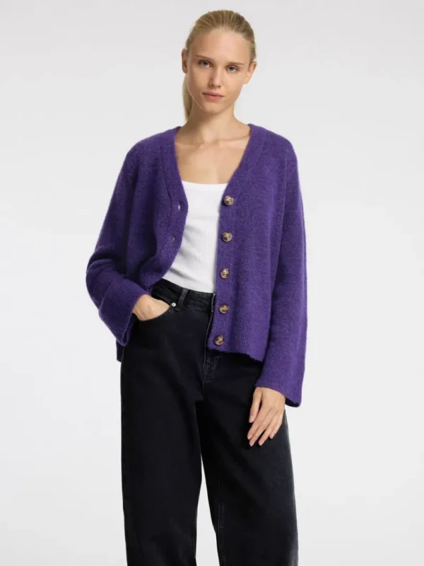 Strik>SELECTED LOOSE FIT CARDIGAN Purple