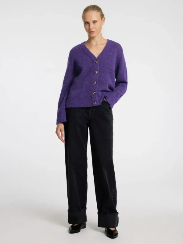 Strik>SELECTED LOOSE FIT CARDIGAN Purple