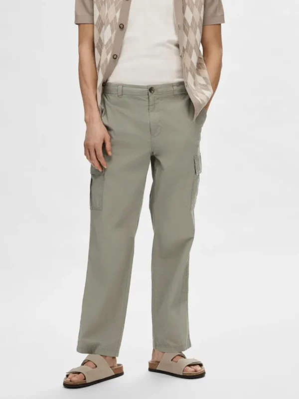 Bukser>SELECTED 220 LOOSE FIT CARGOPANTS Green