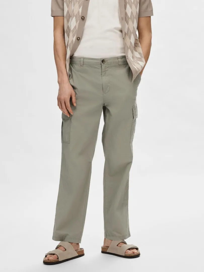 loose_fit_cargopants_0.webp Bukser>SELECTED 220 LOOSE FIT CARGOPANTS Green