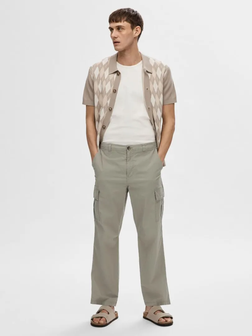 loose_fit_cargopants_2.webp Bukser>SELECTED 220 LOOSE FIT CARGOPANTS Green