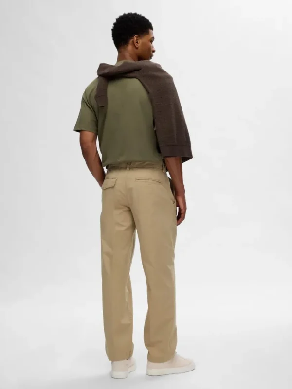 Bukser>SELECTED 220 LOOSE FIT CHINOS Beige