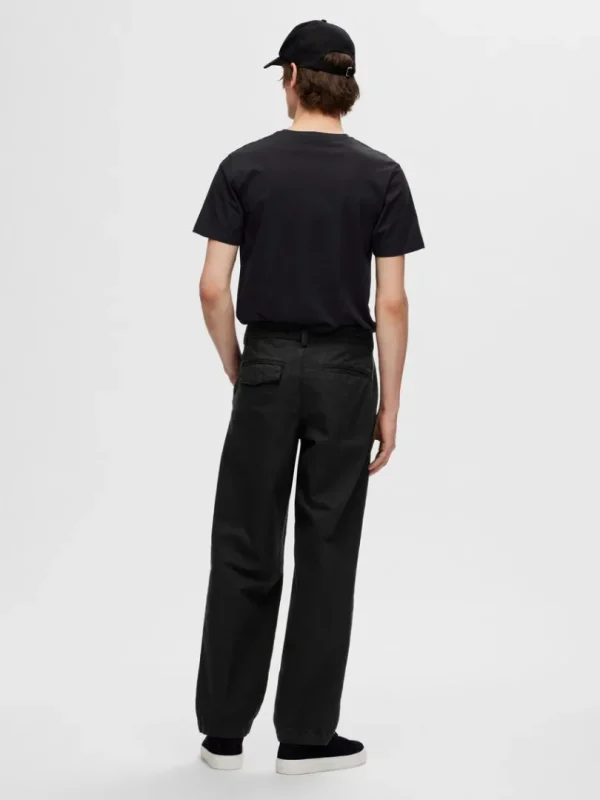 Bukser>SELECTED 220 LOOSE FIT CHINOS Black
