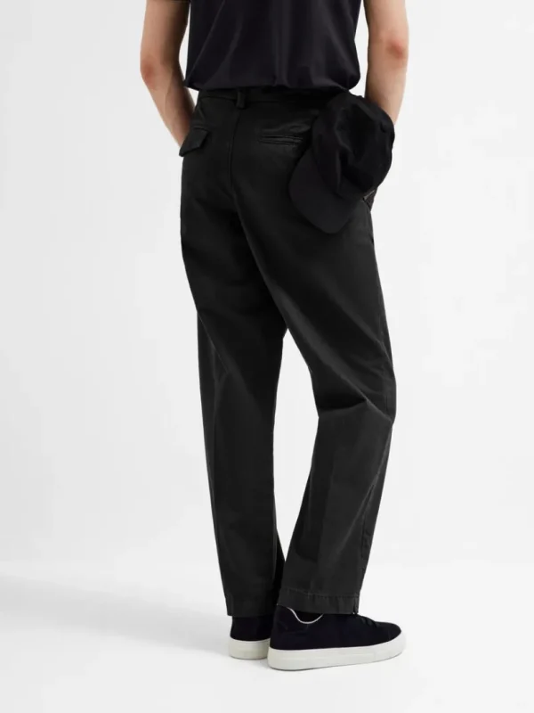 Bukser>SELECTED 220 LOOSE FIT CHINOS Black