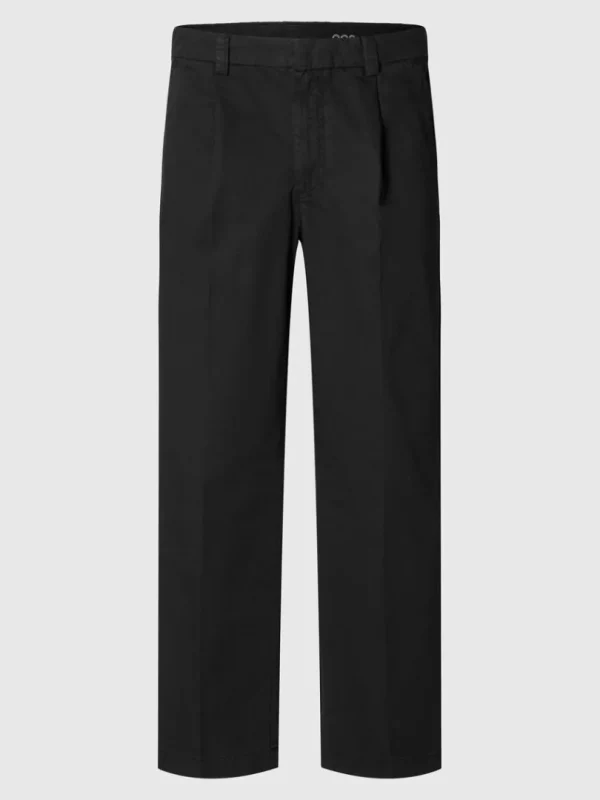 Bukser>SELECTED 220 LOOSE FIT CHINOS Black