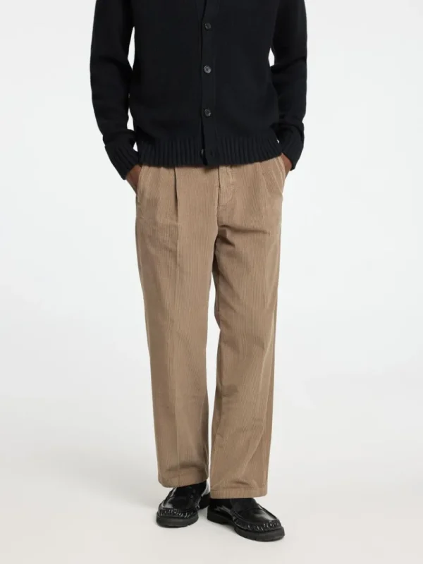Bukser>SELECTED 220 LOOSE FIT FLØJLSBUKSER Brown