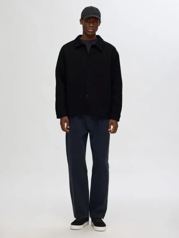 Skjorter>SELECTED LOOSE FIT JAKKE Black