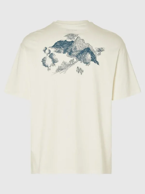 T-shirts>SELECTED LOOSE FIT MED PRINT BAGPÅ T-SHIRT White
