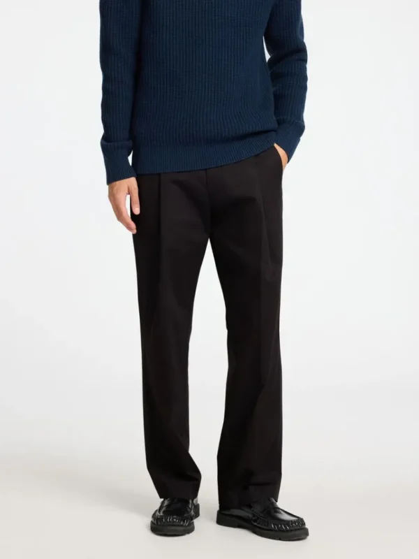 Bukser | Jakkesæt & Blazers>SELECTED LOOSE FIT PLISSERET BUKSER Black