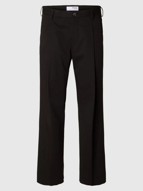 Bukser | Jakkesæt & Blazers>SELECTED LOOSE FIT PLISSERET BUKSER Black
