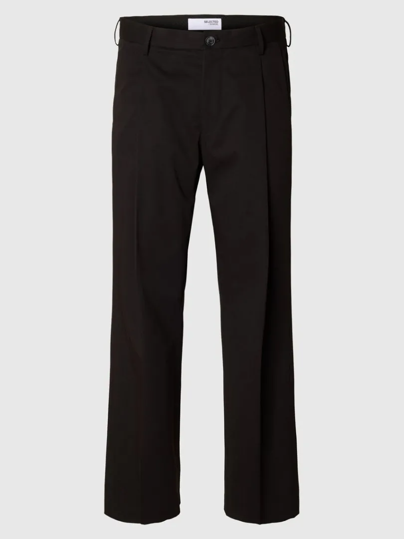 loose_fit_plisseret_bukse_4-1.webp Bukser | Jakkesæt & Blazers>SELECTED LOOSE FIT PLISSERET BUKSER Black