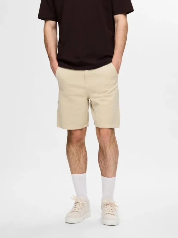Shorts>SELECTED LOOSE FIT SHORTS Beige