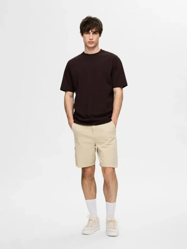 Shorts>SELECTED LOOSE FIT SHORTS Beige
