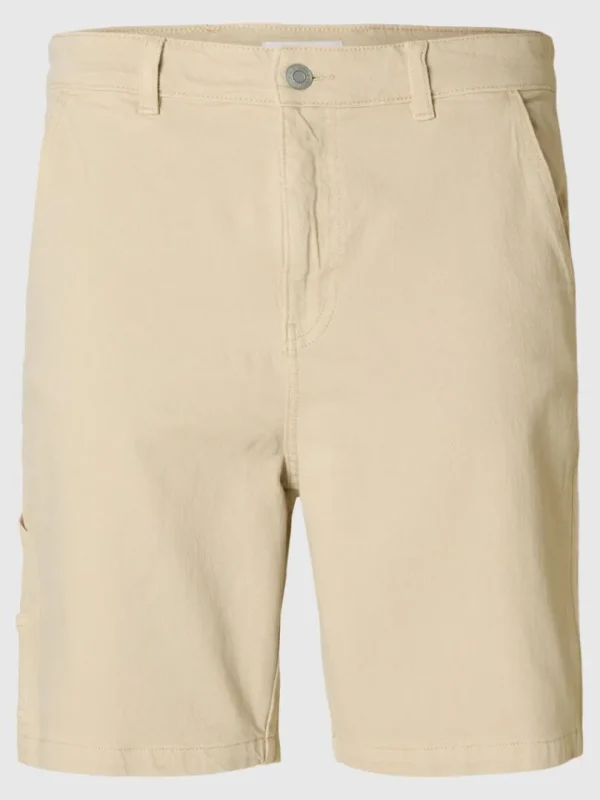 Shorts>SELECTED LOOSE FIT SHORTS Beige