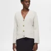 Strik>SELECTED LOOSE FIT STRIKKET CARDIGAN Grey