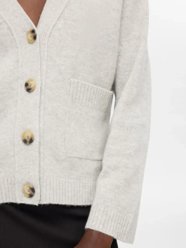 Strik>SELECTED LOOSE FIT STRIKKET CARDIGAN Grey