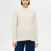 Strik>SELECTED LOOSE FIT STRIKTRØJE Beige