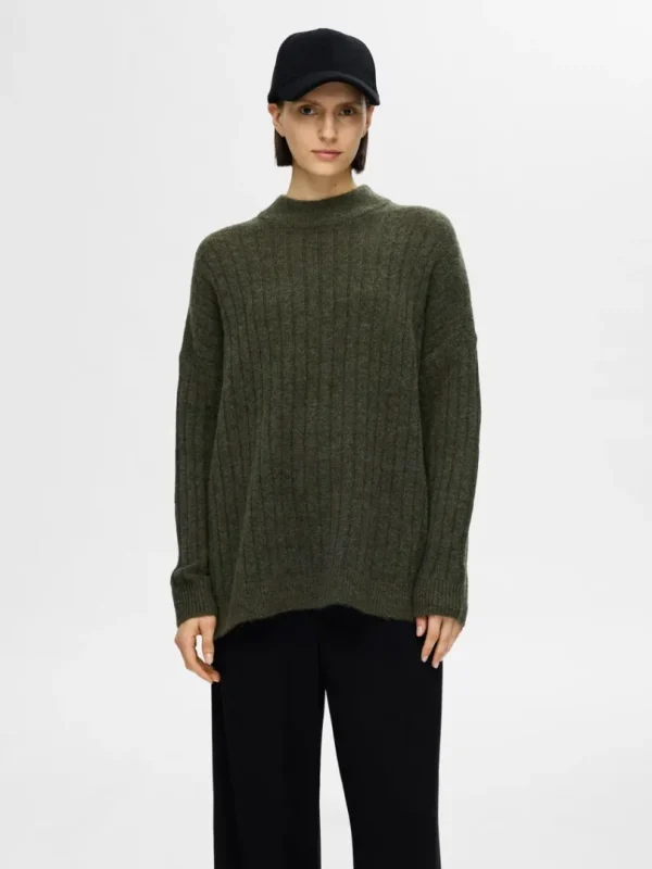 Strik>SELECTED LOOSE FIT STRIKTRØJE Green