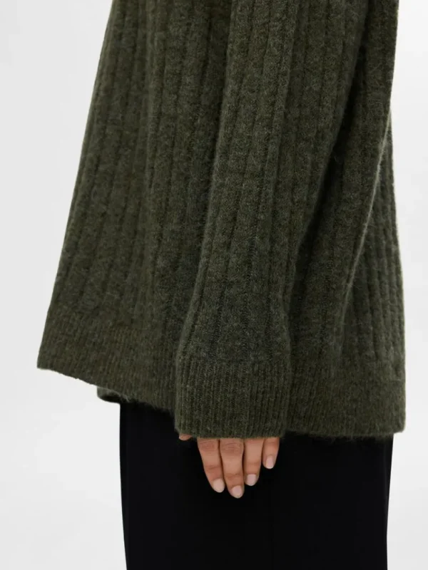 Strik>SELECTED LOOSE FIT STRIKTRØJE Green