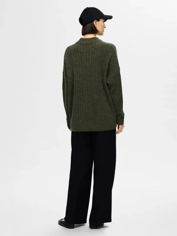 Strik>SELECTED LOOSE FIT STRIKTRØJE Green