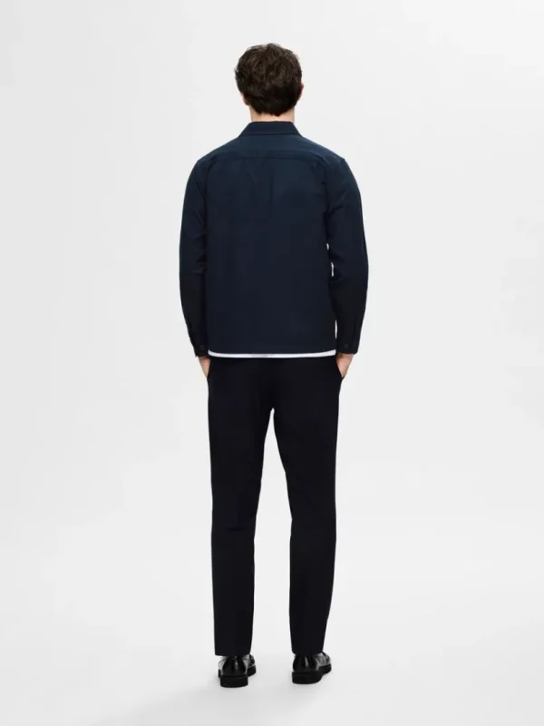Overtøj | Skjorter>SELECTED LØS BOMULD OVERSHIRT Blue