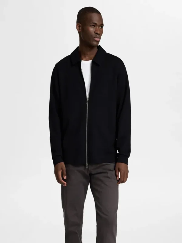 Strik>SELECTED LYNLÅS CARDIGAN Black