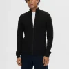 Strik>SELECTED LYNLÅS CARDIGAN Black