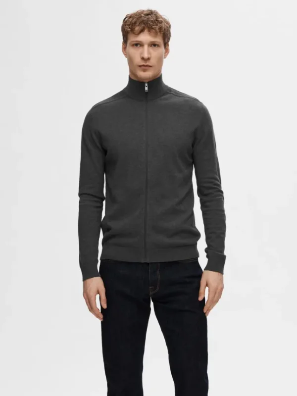 Strik>SELECTED LYNLÅS CARDIGAN Grey