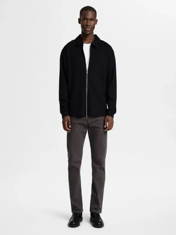 Strik>SELECTED LYNLÅS CARDIGAN Black