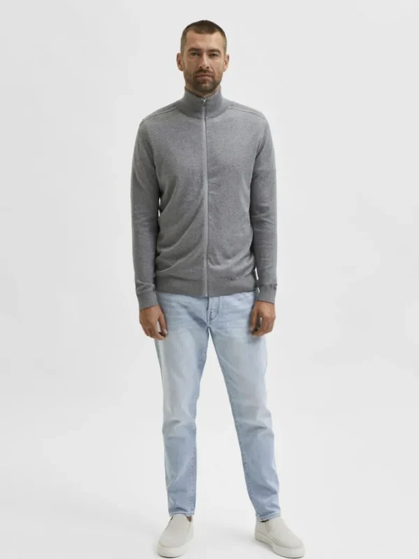 Strik>SELECTED LYNLÅS CARDIGAN Grey